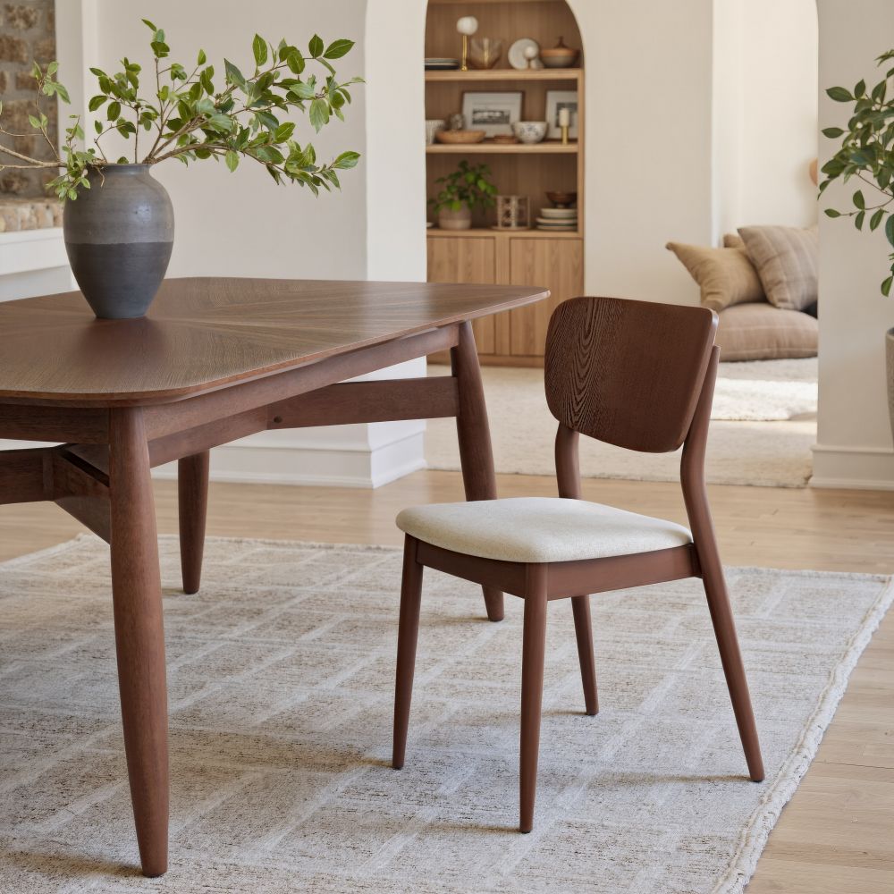 Kellua Fabric Armless Dining Chair 2PC