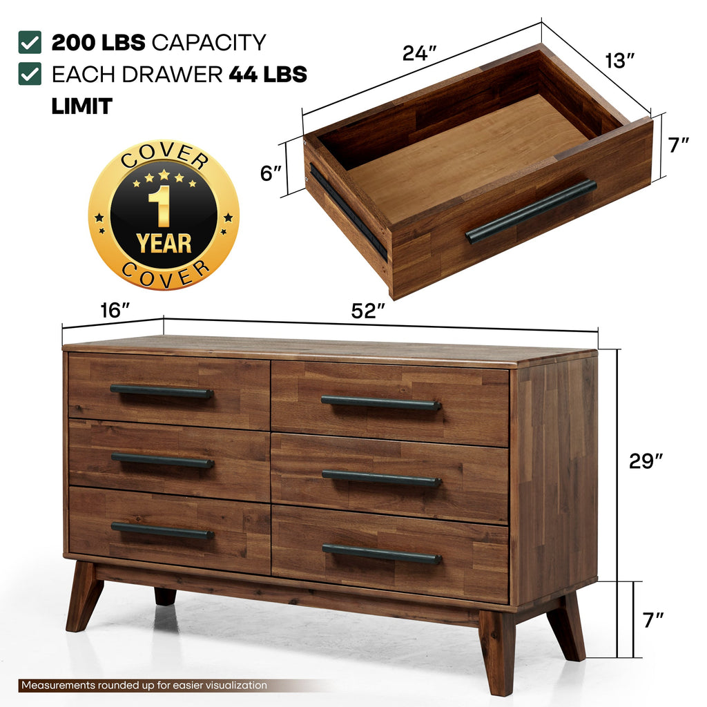 Legacy Solid Wood Dresser Megsu