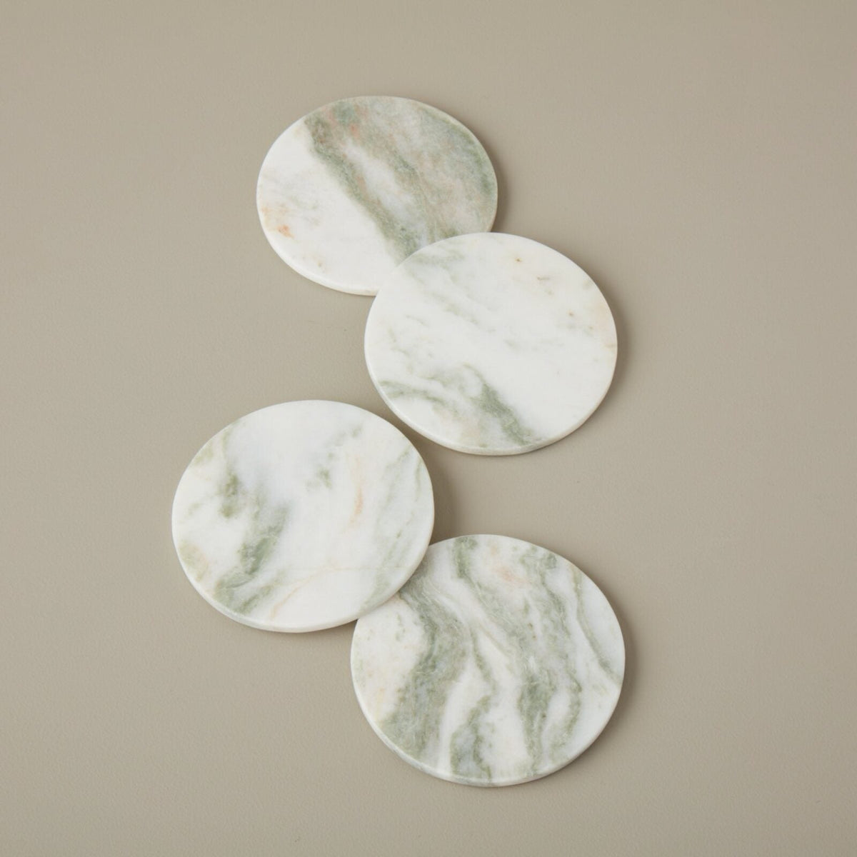 Lady Onyx Coasters, Set of 4 Tea + Linen