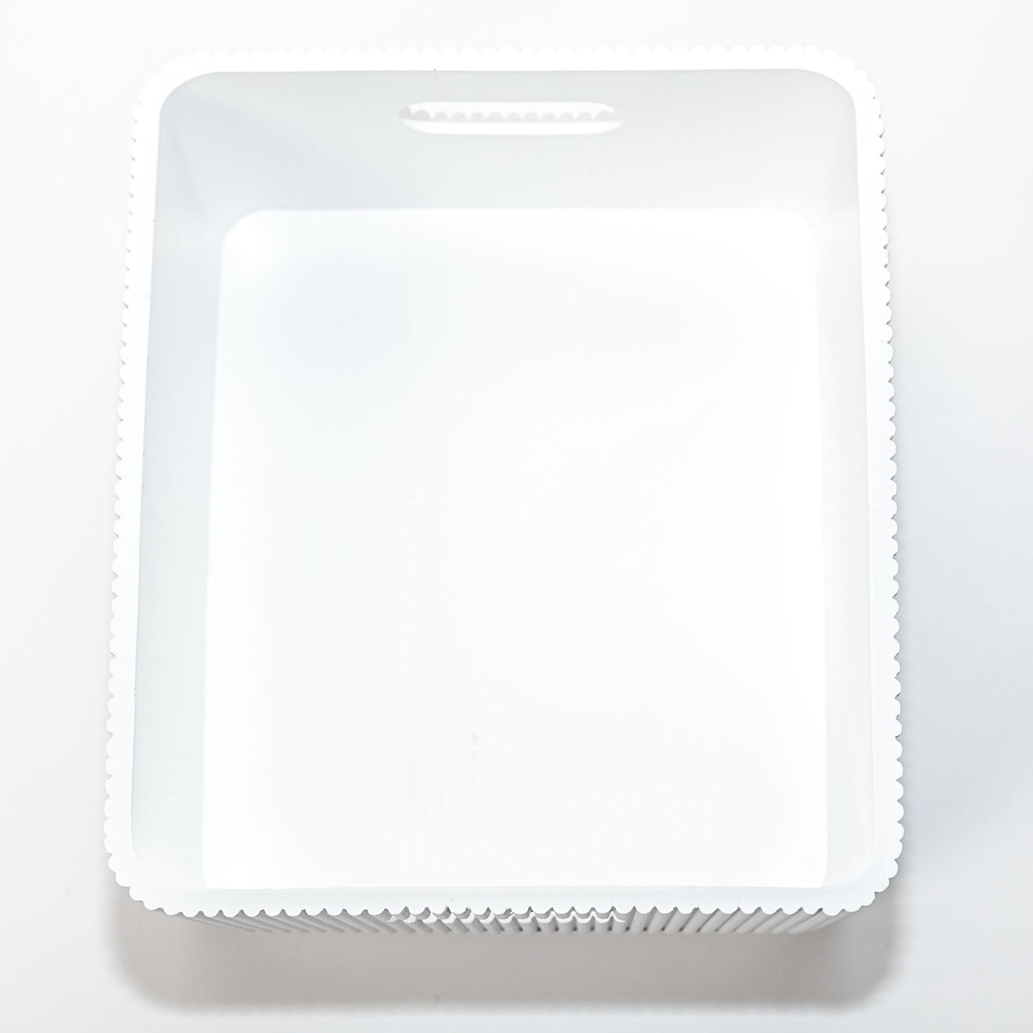 Wooden Ribbed Bins – White Horderly