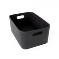 Leather Woven Bin (Black) Horderly