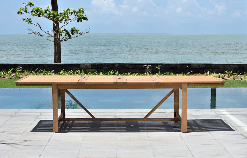 Leyland Table and 8 Chamonix Armchair Dining Set LifestyleGarden US
