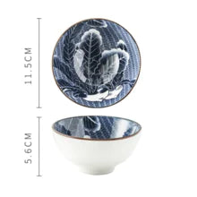 Navy Printed Porcelain Bowl : MODISH HOME LAB :