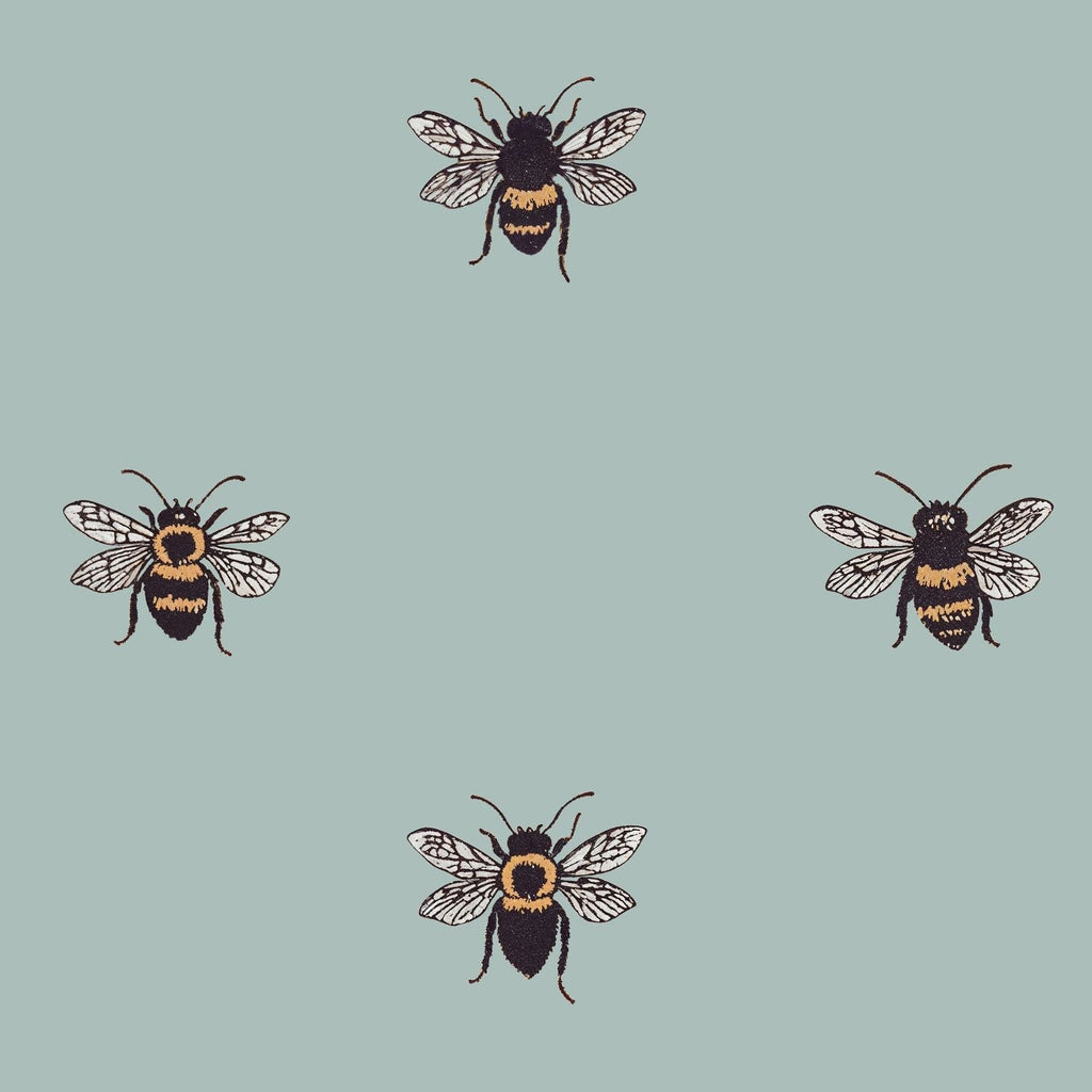 Life of Bees (Blue) Wallpaper WALL BLUSH