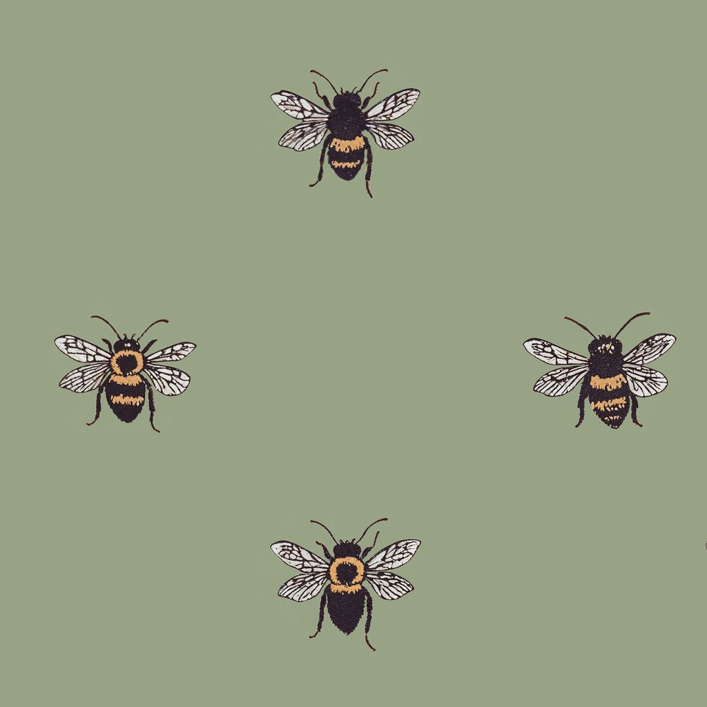 Life of Bees (Green) Wallpaper WALL BLUSH