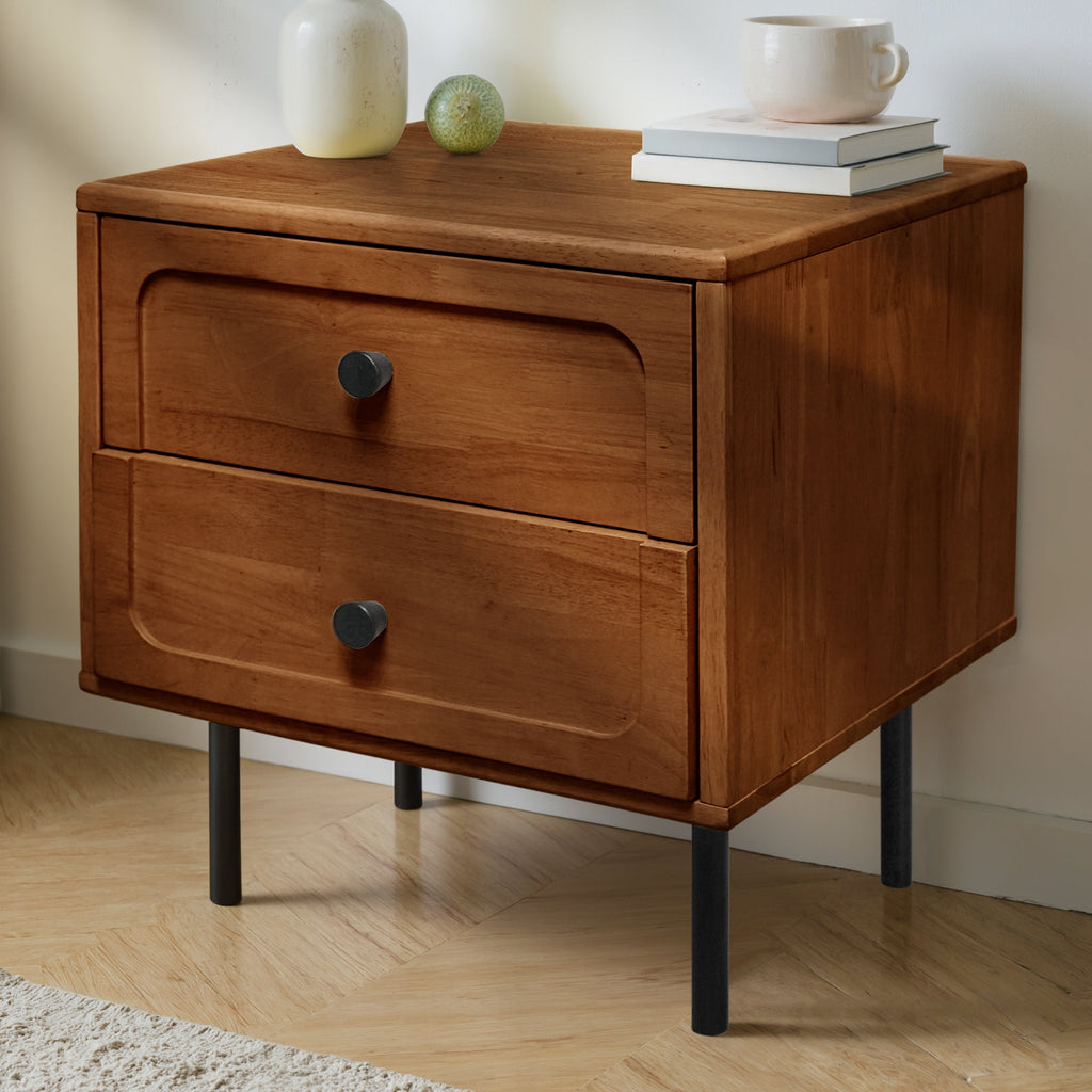 Savana Solid Wood 2-Drawer Nightstand Megsu