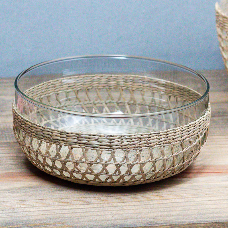 Seagrass Cage Extra Large Bowl Tea + Linen