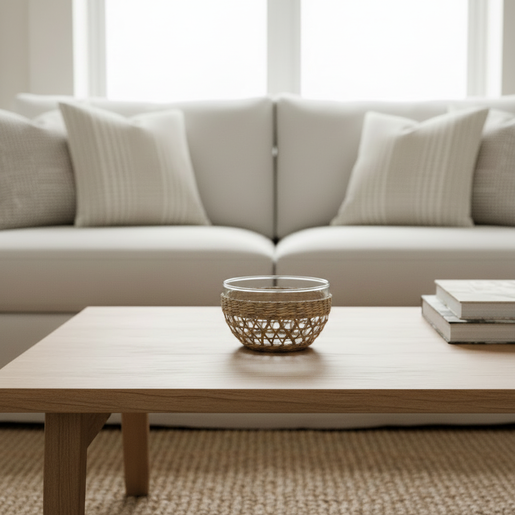 Seagrass Cage Small Bowl Tea + Linen