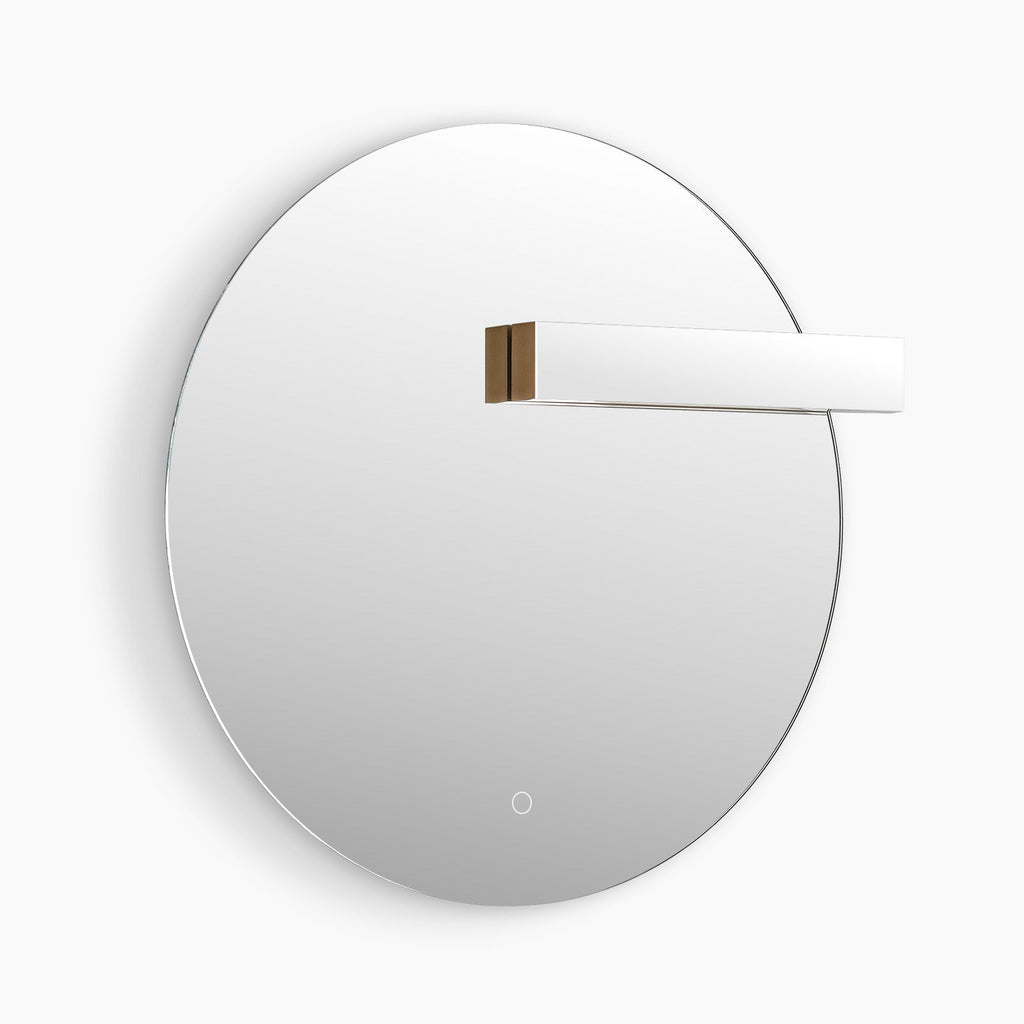 SILK Round LED Bathroom Mirror for Wall, Irregular LED Mirror with Anti-Fog, 3-Color Adjustal, Dimmable, backlit&frontlit, Explosion-Proof MIRRORONS
