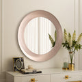 Polaris Round LED Bathroom Mirror, Modern Design, Brushed Rose Gold, Tri-Color Adjustable, Stepless Dimming, Anti-Fog MIRRORONS