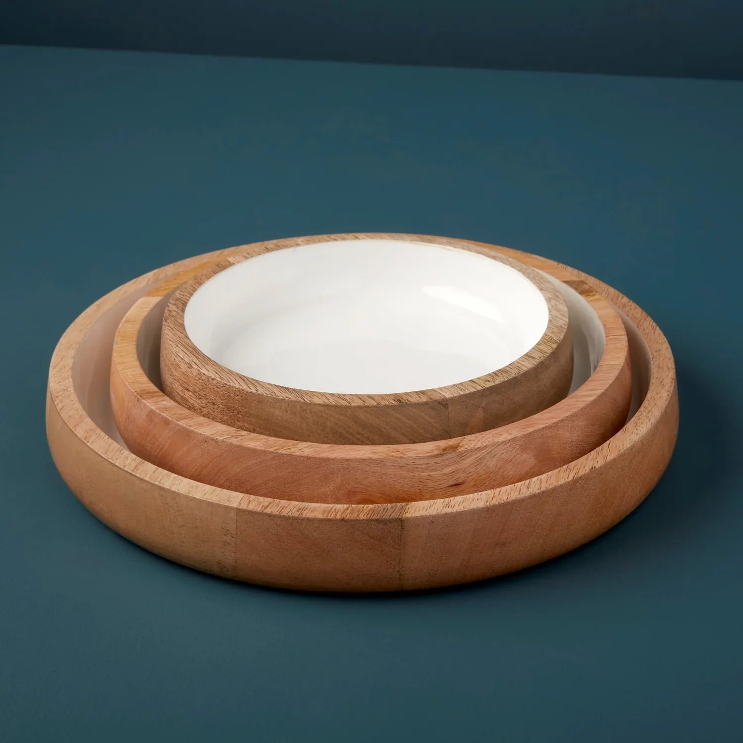 Madras Classic Nesting Bowls, Set of 3 Tea + Linen