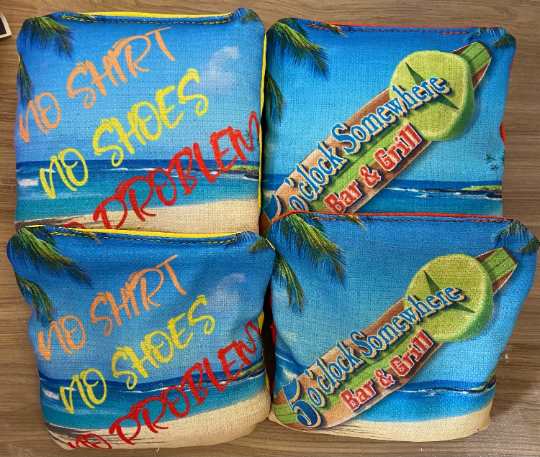 Tropical Sunset Escape Cornhole Boards blastcornhole