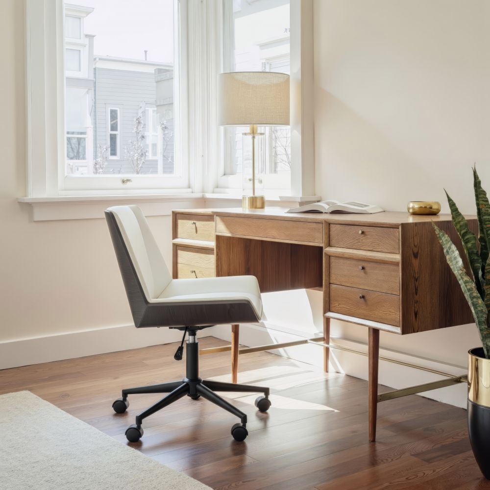 Maker Faux Leather Office Chair LOOMLAN