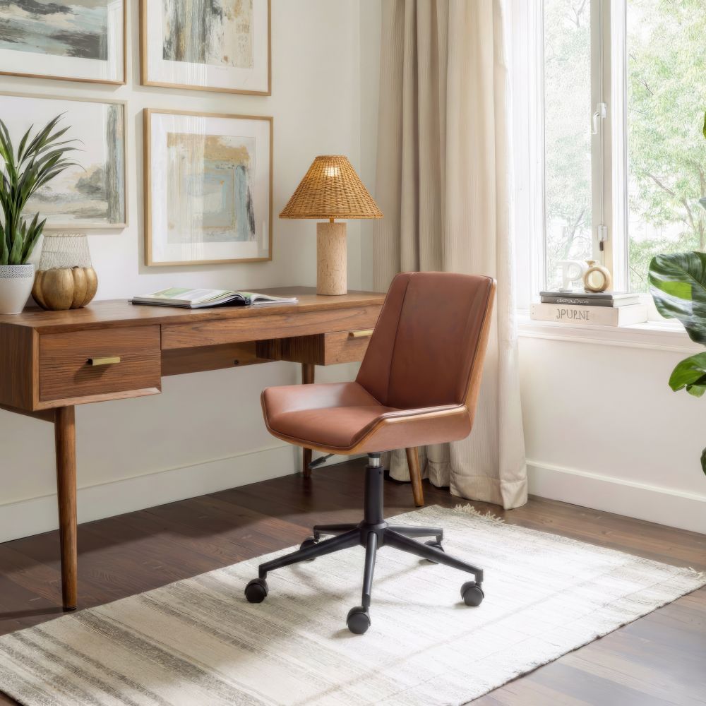 Maker Faux Leather Office Chair LOOMLAN