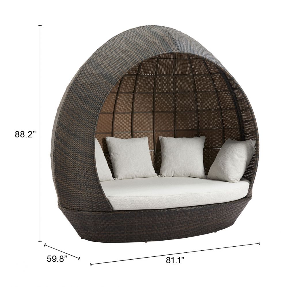 Marisol Olefin Fabric Outdoor Daybed LOOMLAN