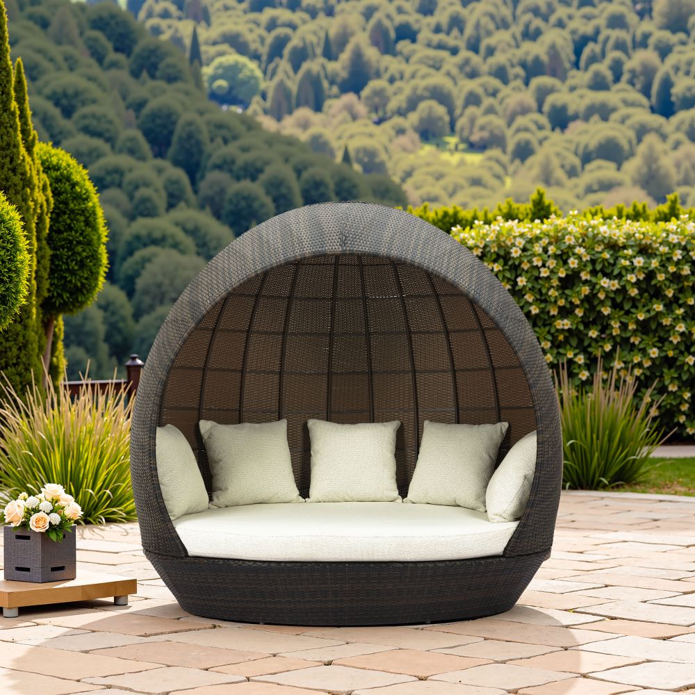 Marisol Olefin Fabric Outdoor Daybed LOOMLAN
