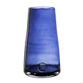 Medallion Blue Glass Vase