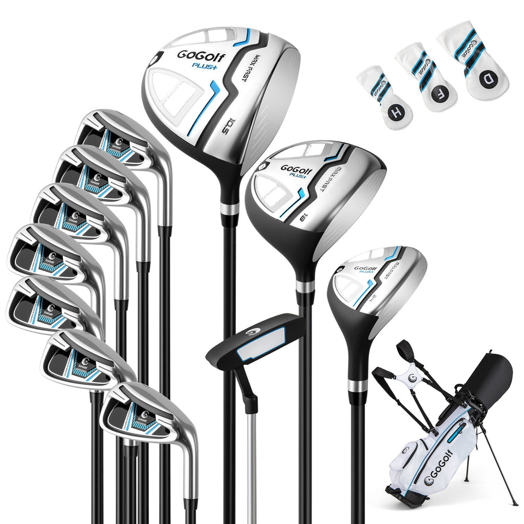 Men's Complete Golf Clubs and Bag Set-White DirectDeals