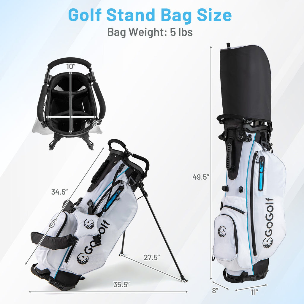 Men's Complete Golf Clubs and Bag Set-White DirectDeals