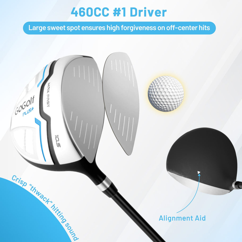 Men's Complete Golf Clubs and Bag Set-White DirectDeals