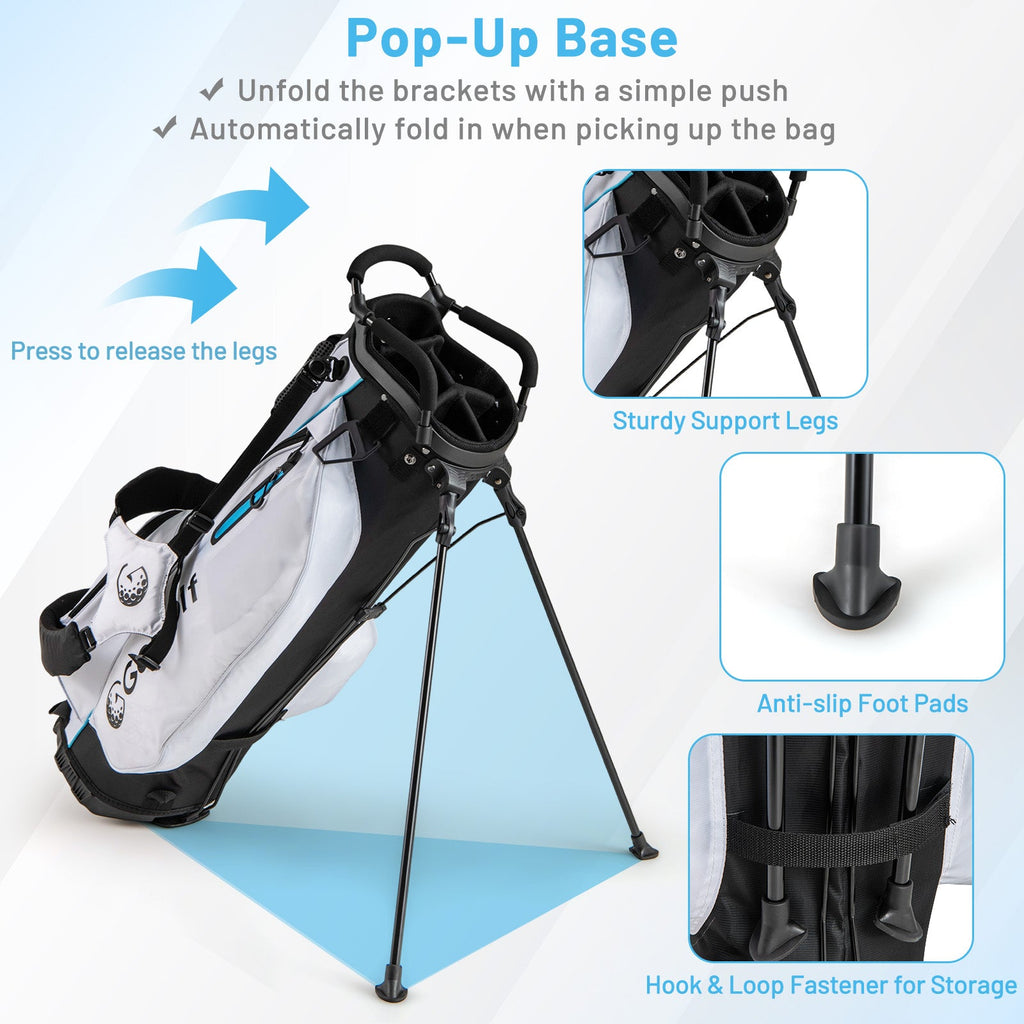 Men's Complete Golf Clubs and Bag Set-White DirectDeals
