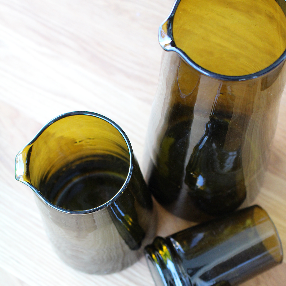 Beldi Large Tapered Carafe - Brown Tea + Linen