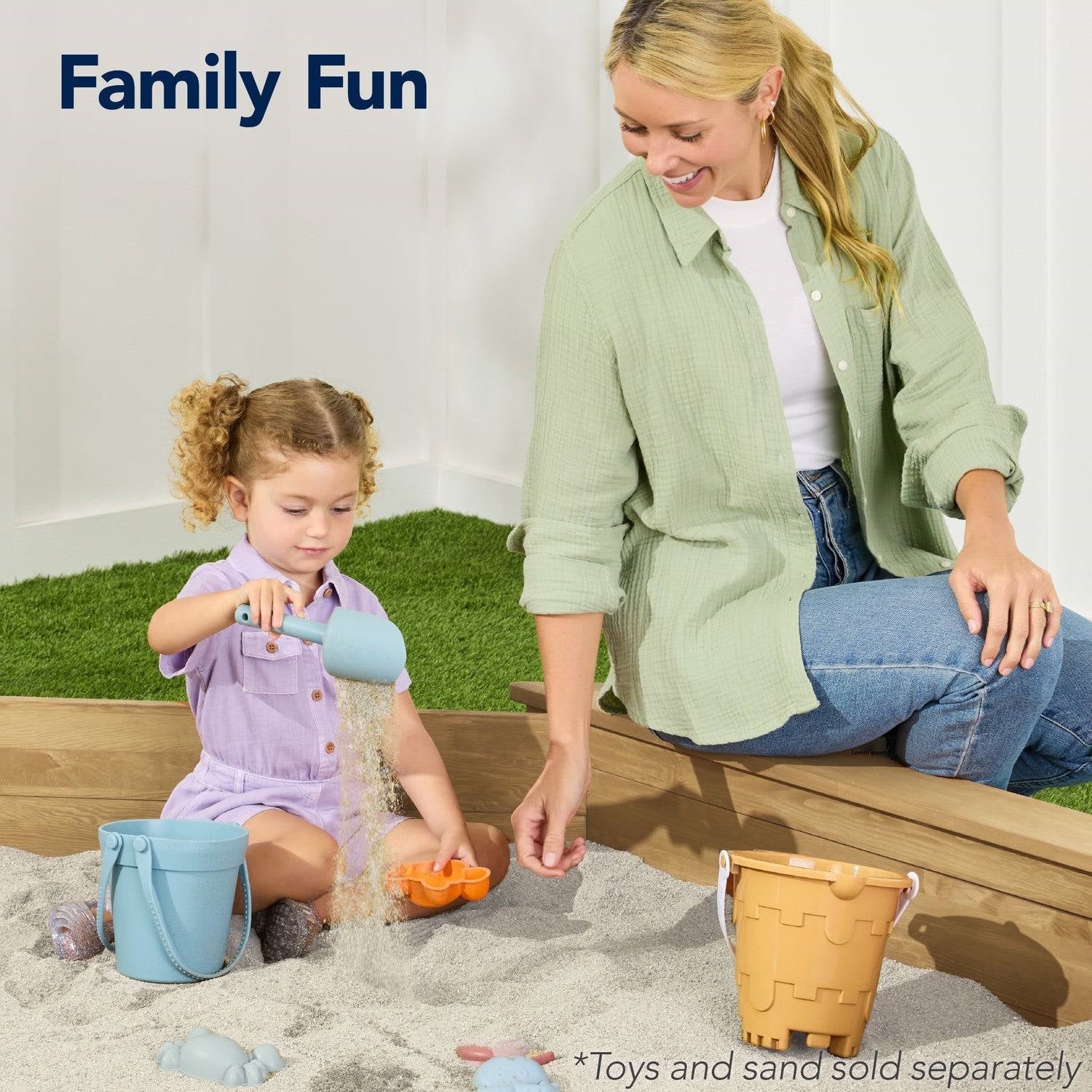 Outdoor Kid's Octagonal Sandbox in Natural Wood Finish HomePacific
