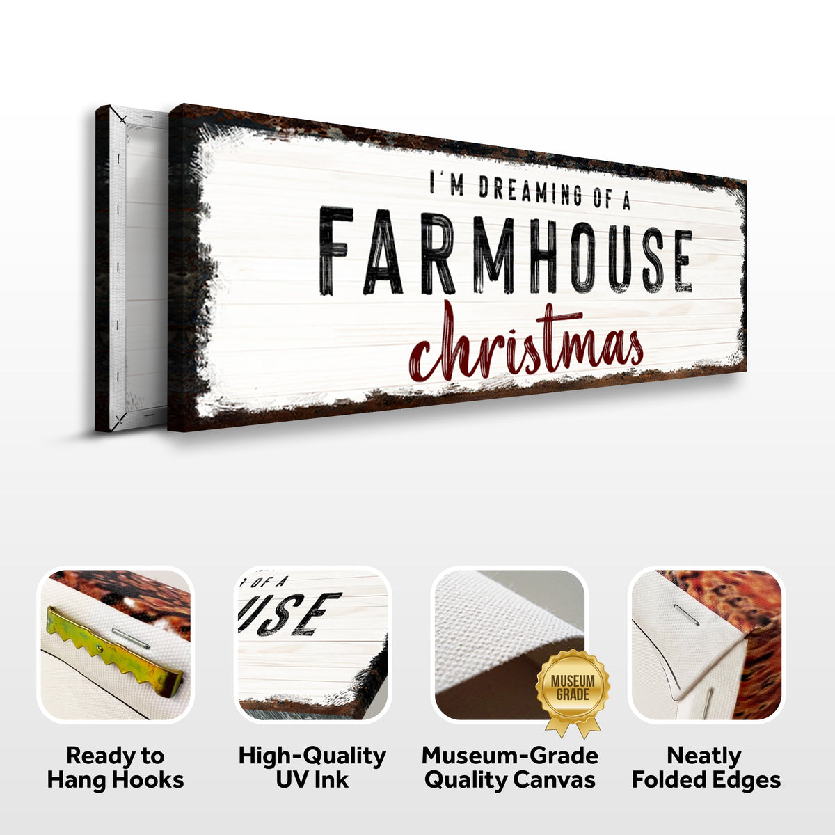 Farmhouse Christmas Sign Tailored Canvases