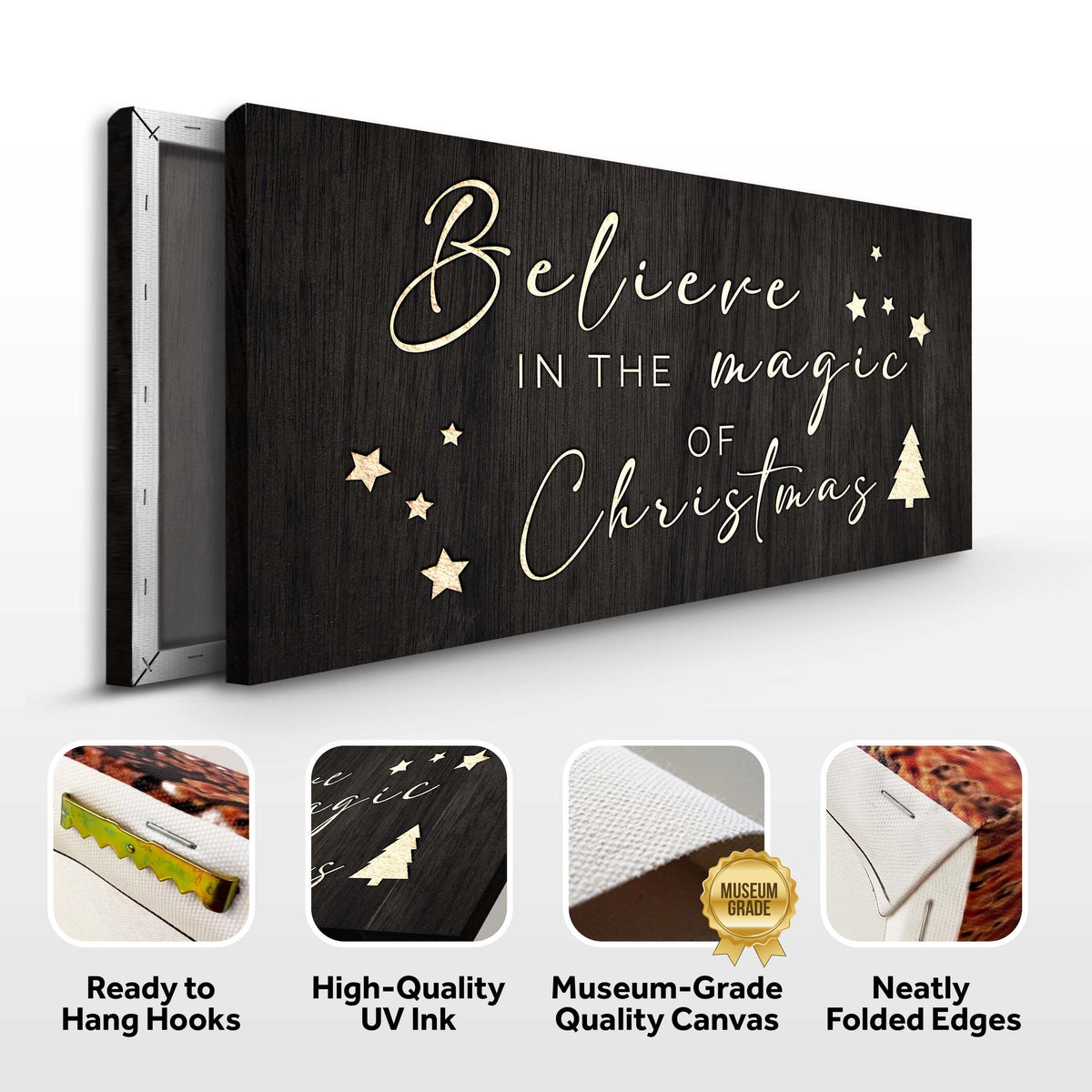 Believe In The Magic Of Christmas Sign II Tailored Canvases