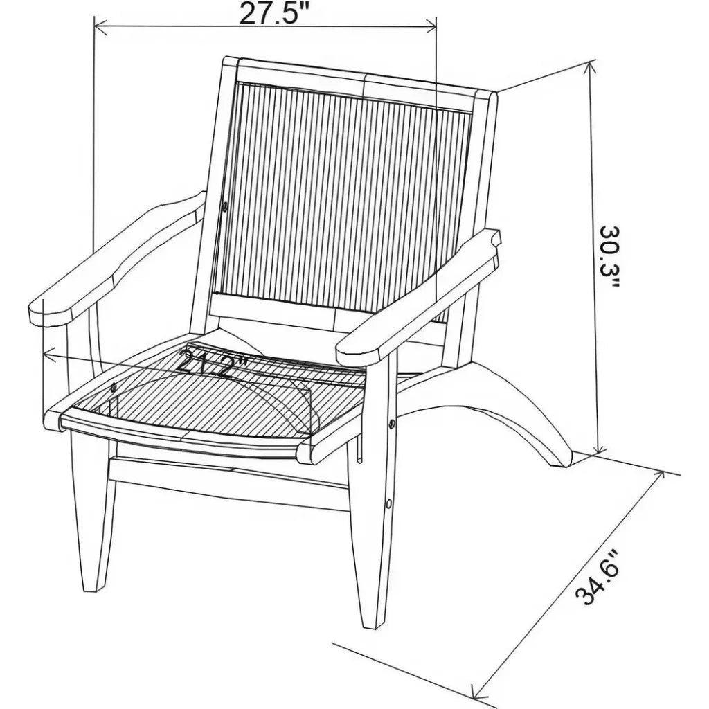Norway Outdoor Lounge Chair & Footstool Set of Two