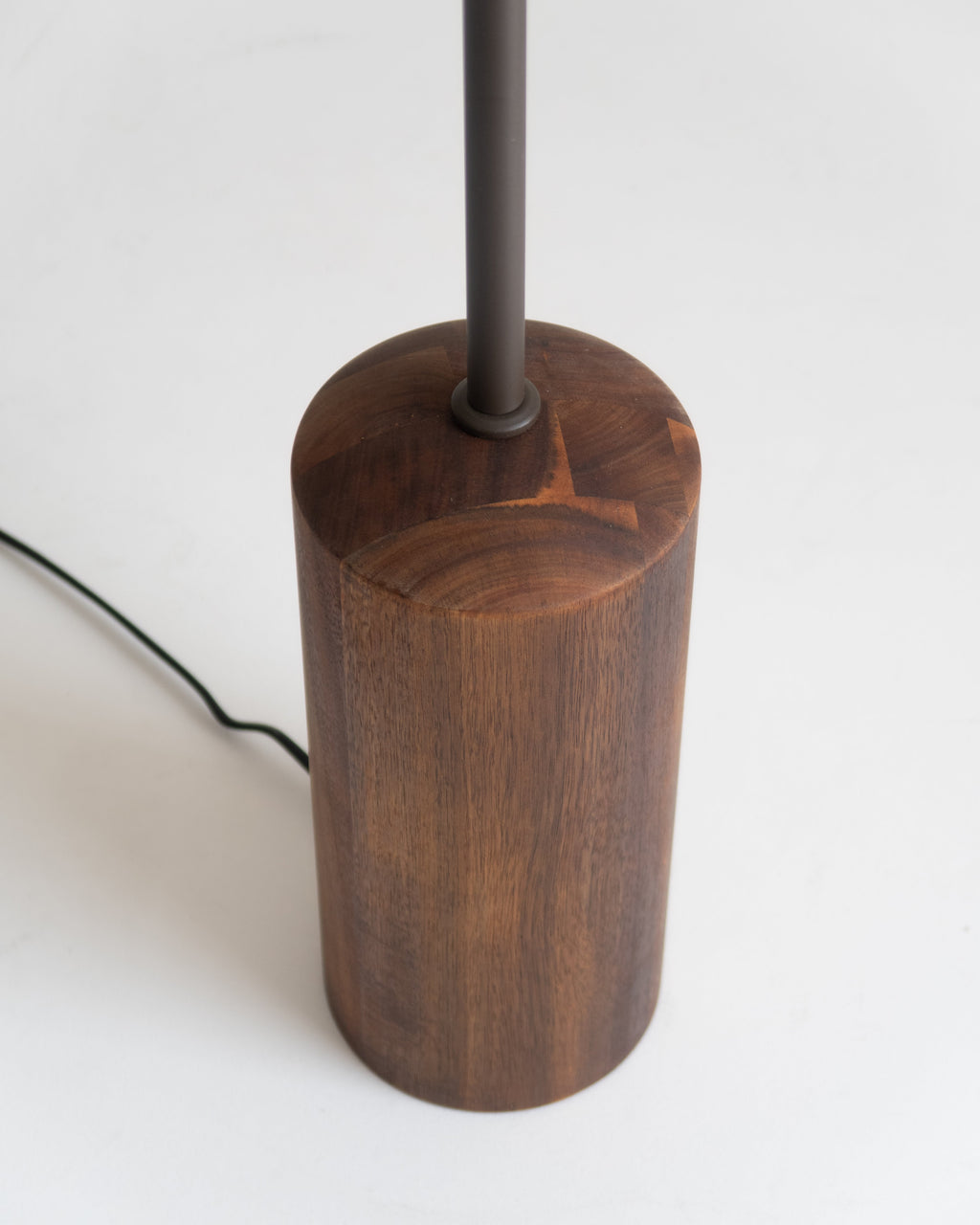 Oren Walnut Floor Lamp with Fabric Drum Shade