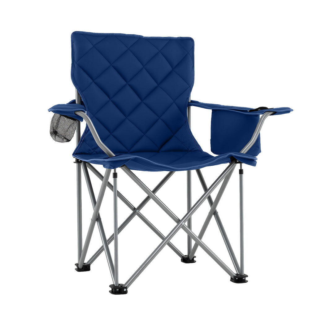 Oversized Camping Chairs Outdoor Folding Chair with Cooler Pouch and Cup Holder DirectDeals