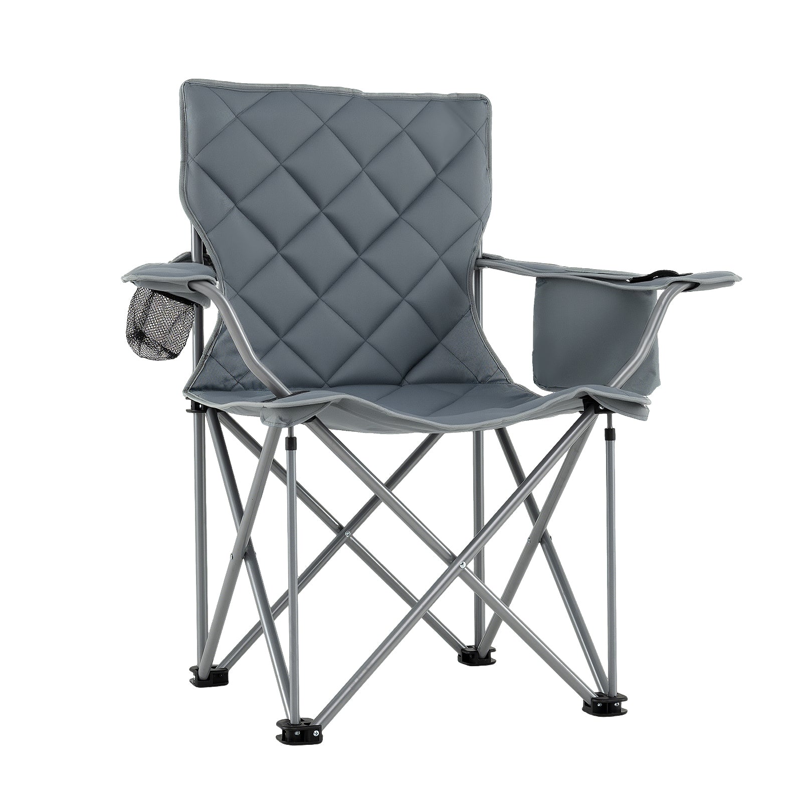 Oversized Camping Chairs Outdoor Folding Chair with Cooler Pouch and Cup Holder DirectDeals