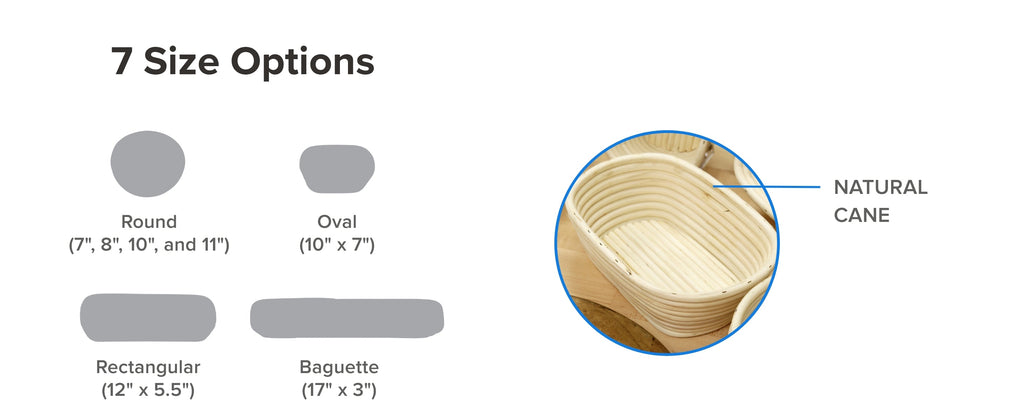 Brotform Basket, Multiple sizes Küchenprofi USA