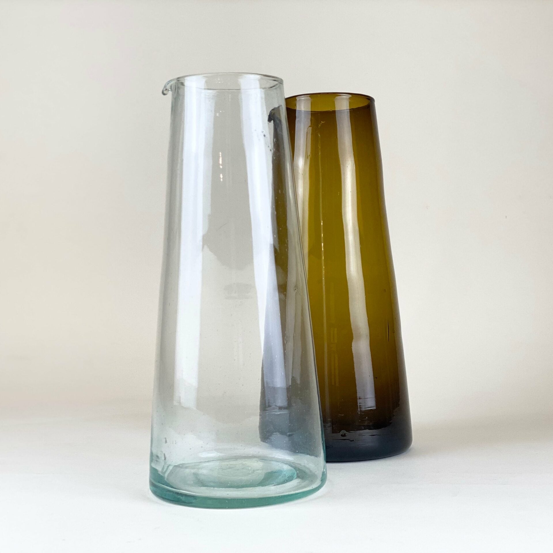 Beldi Large Tapered Carafe - Brown Tea + Linen