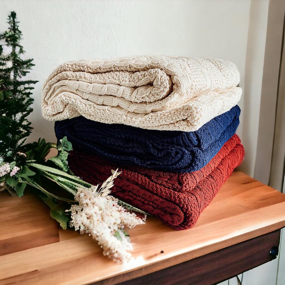 Claret Knit Sweater Throw Gia Roma