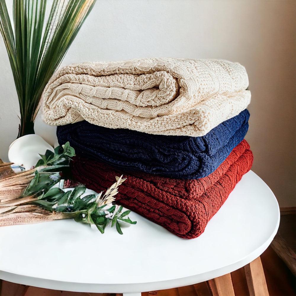 Claret Knit Sweater Throw Gia Roma