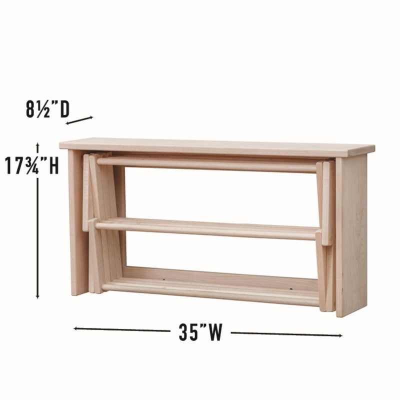 Collective Wall Clothes Drying Rack ~ Solid Maple Hardwood, Folding, Hand Built in USA Pennsylvania Woodworks