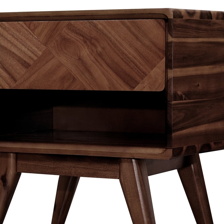 Laden Handcrafted Solid Wood Nightstand Megsu