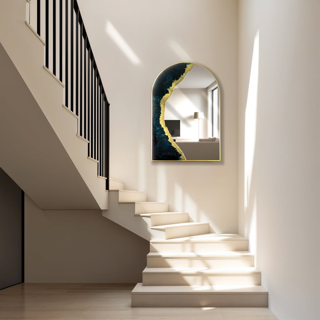 Hand Sculptured Arch Wall Mirror – Tatiana Glen | Crescent Tide Tatiana & Glen