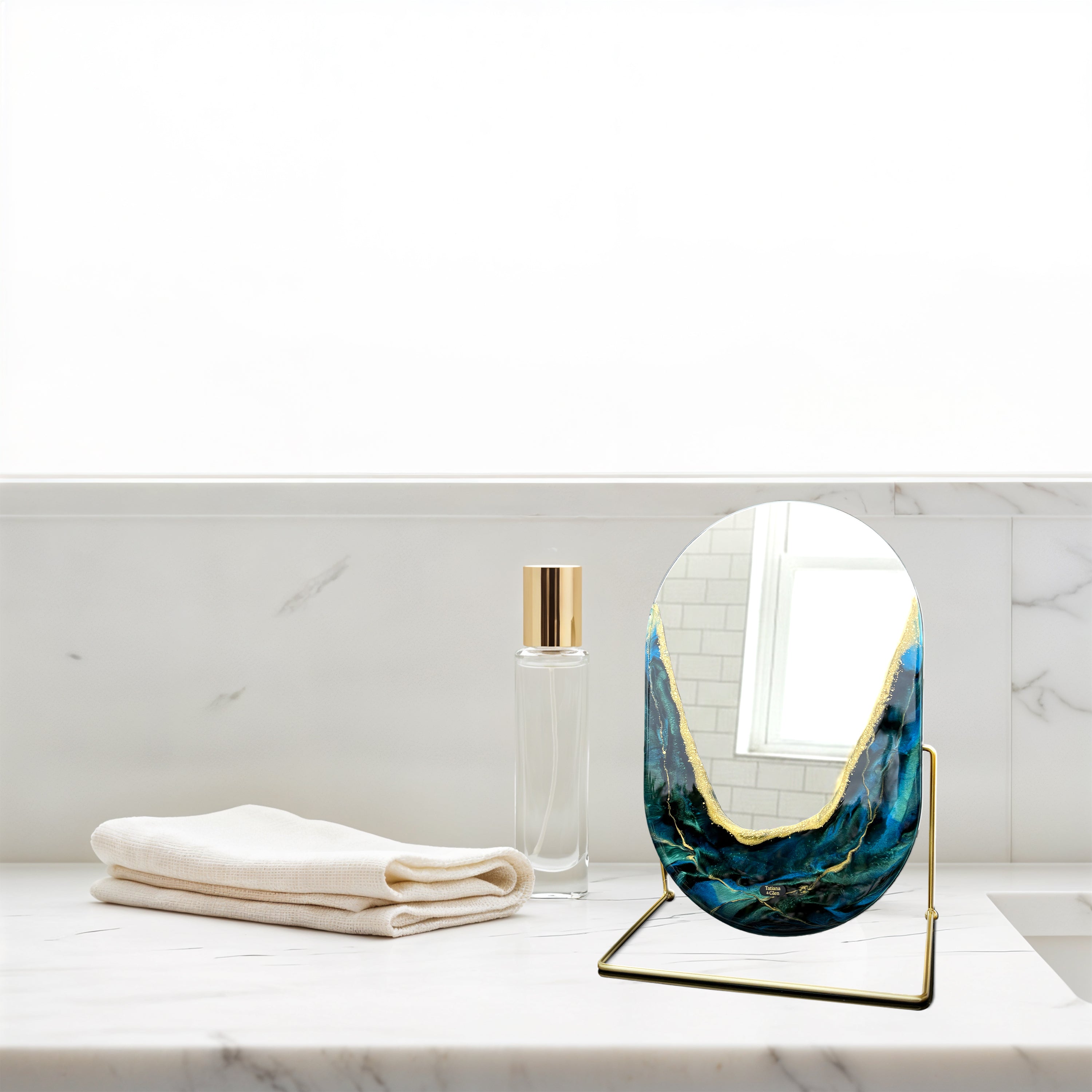 Hand Sculptured Vanity Wall Mirror – Tatiana Glen | Quiet Tide Tatiana & Glen