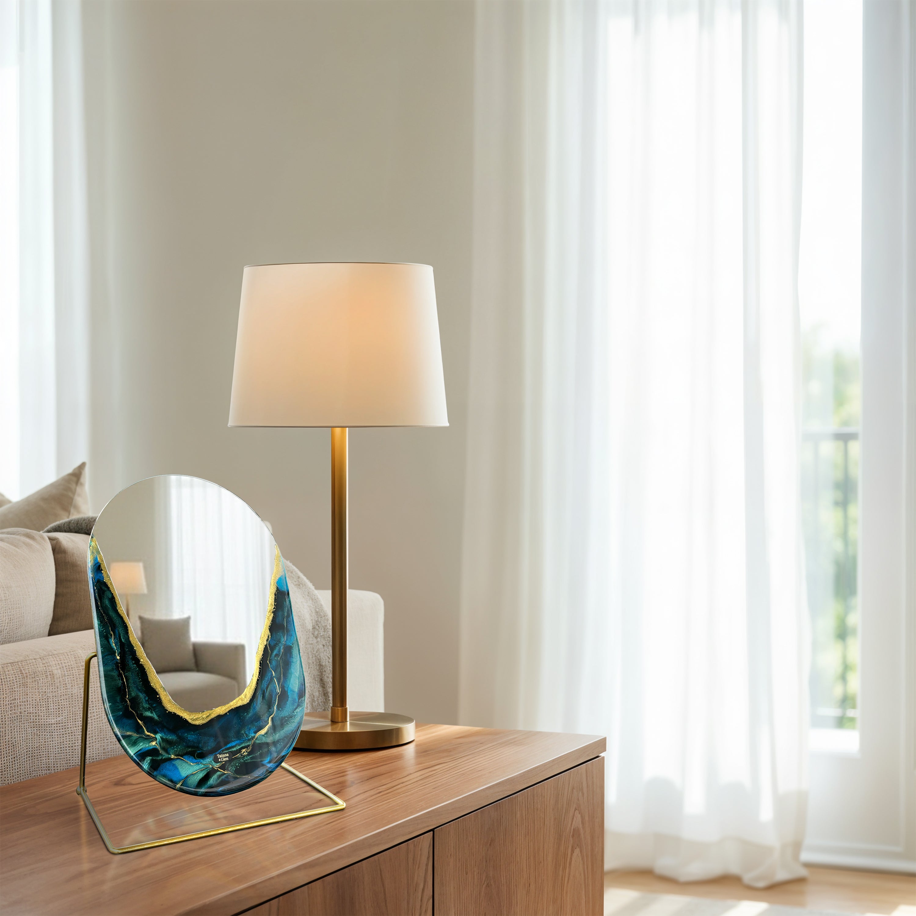 Hand Sculptured Vanity Wall Mirror – Tatiana Glen | Quiet Tide Tatiana & Glen