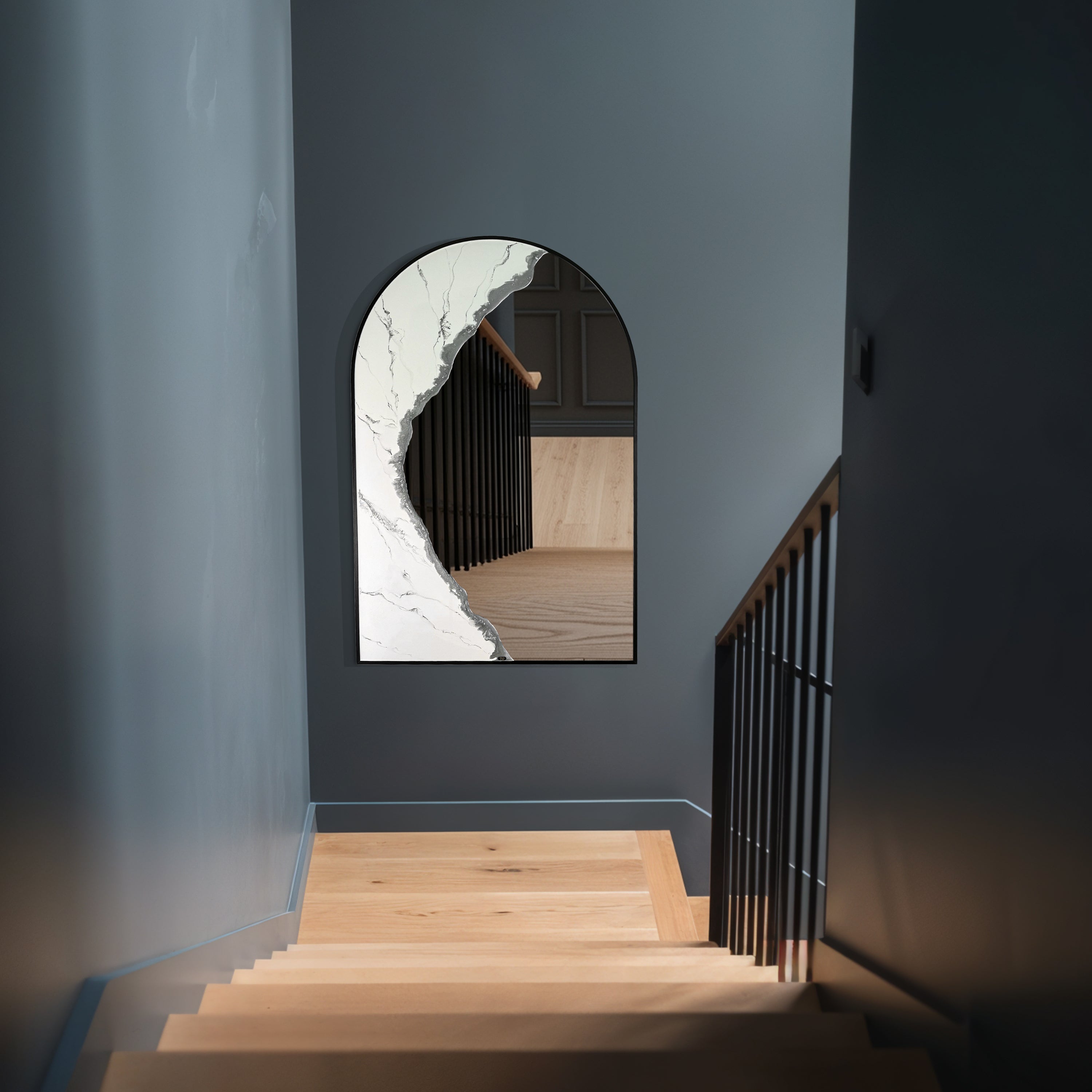 Hand Sculptured Arch Wall Mirror – Tatiana Glen | Auric Arch | 36H x 24W Inches Tatiana & Glen
