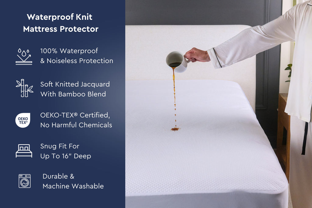 Waterproof Knit Mattress Protector Moon Pod