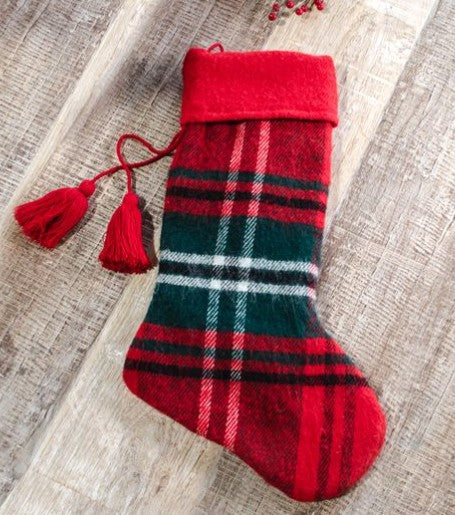 Tartan Stocking, 2 Color Options Thenestedfig