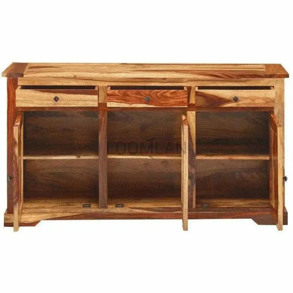 Raven Three Drawers Wood Sideboard LOOMLAN