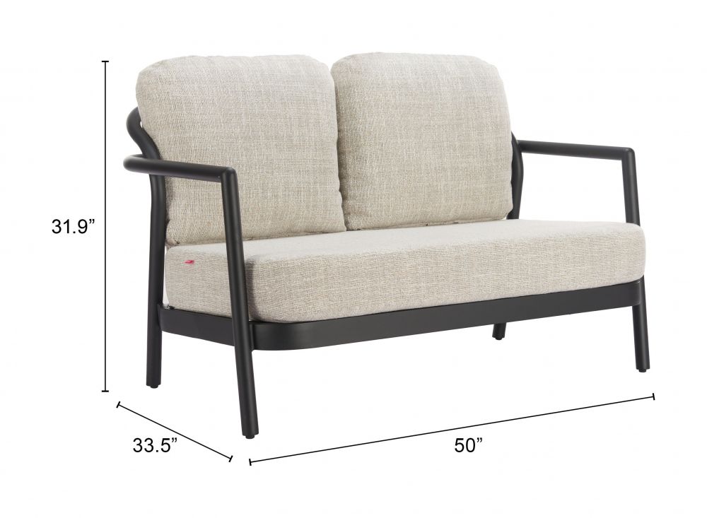 Rein Olefin Fabric Outdoor Loveseat