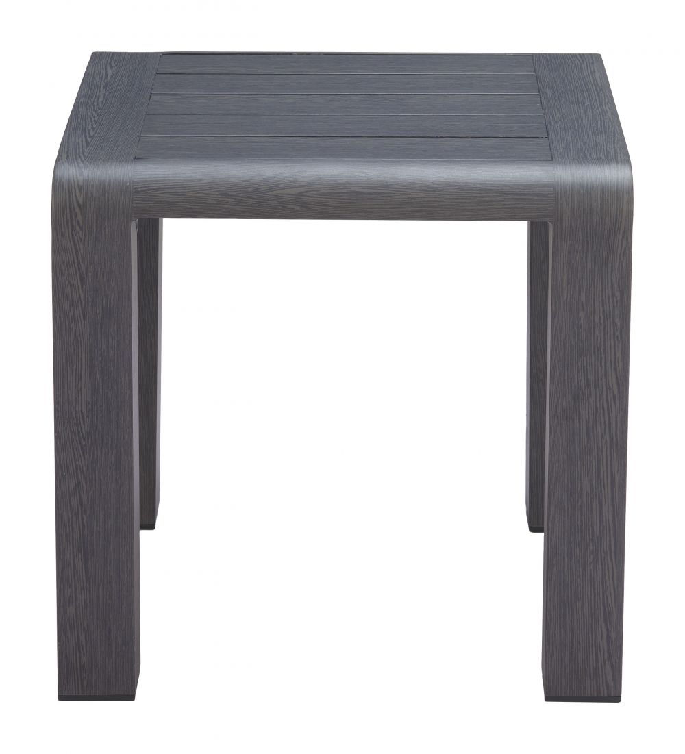 Rolig Aluminum Black Outdoor Side Table LOOMLAN