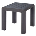 Rolig Aluminum Black Outdoor Side Table LOOMLAN