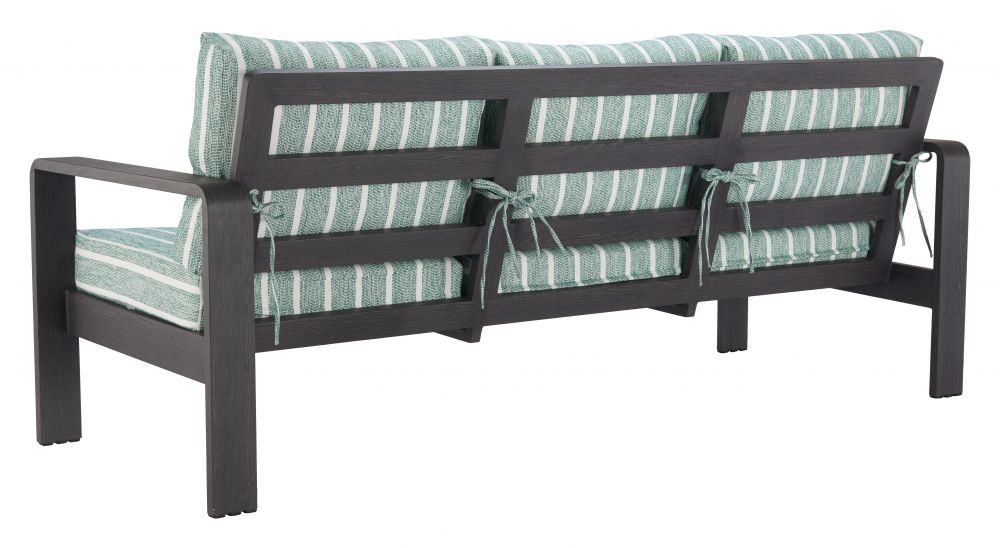 Rolig Green Olefin Fabric Outdoor Sofa LOOMLAN